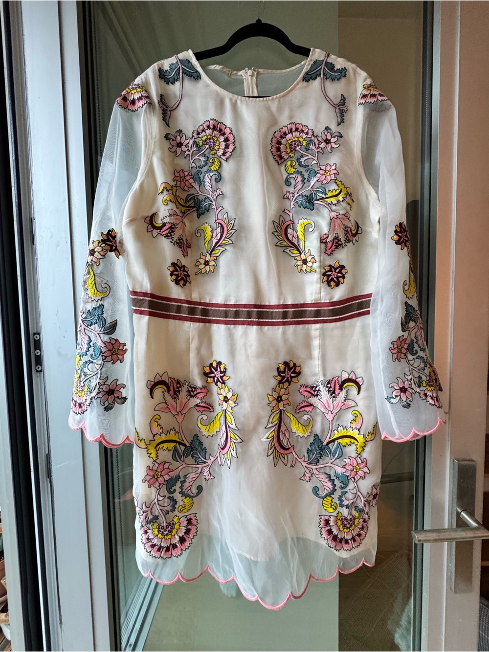 Boden Icons Cream Organza Floral Embroidered Evelyn Dress Limited Edition, US